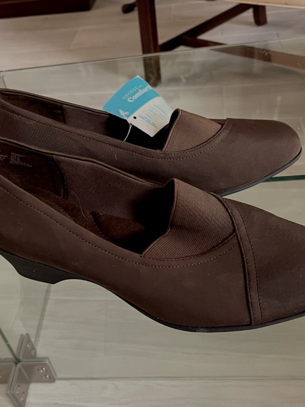 Comfort Start Black Slip-On Wedge Shoes